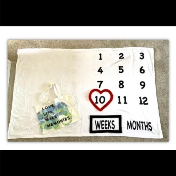 Baby Milestone Blanket Monthly Photography Photo Prop Baby Shower Gift Boy Girl - Picture 6 of 6